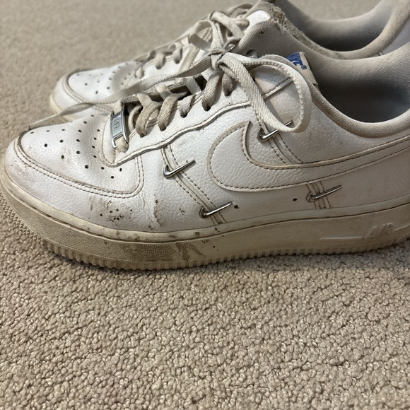 Nike Air Force 1 White Sneakers - Picture 3 of 5